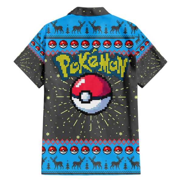 Chemise hawaïenne Lucario Pokémon pixel Noël - Maison Otaku – Image 2