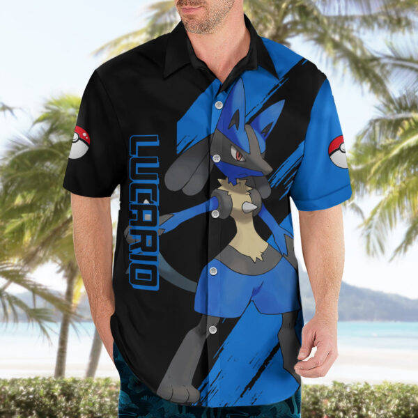 Chemise hawaïenne Lucario forme Méga évolution Mix - Maison Otaku – Image 3