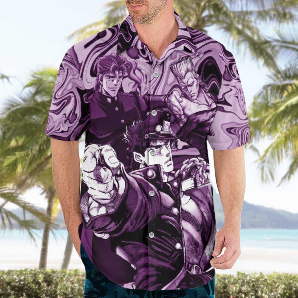 Chemise hawaïenne Lucid Stardust Crusaders JoJo Anime Mix - Maison Otaku – Image 3