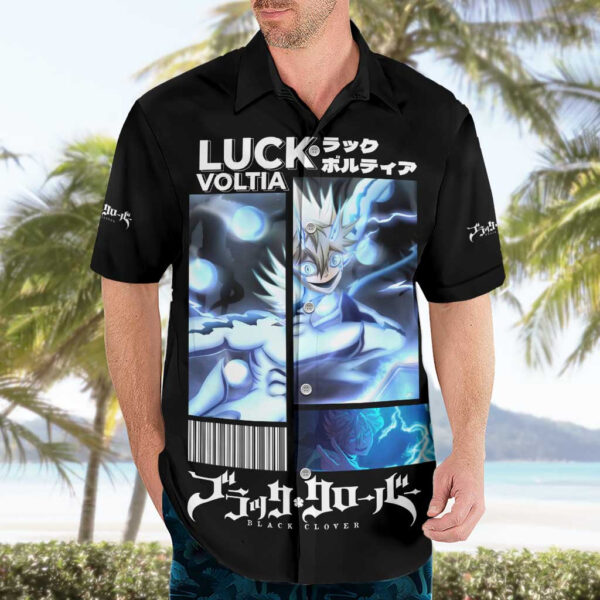 Chemise hawaïenne Luck Voltia Black Clover Anime - Maison Otaku – Image 3