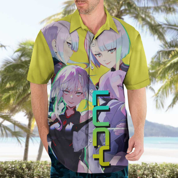Chemise hawaïenne Lucy Cyberpunk Edgerunners Anime - Maison Otaku – Image 3