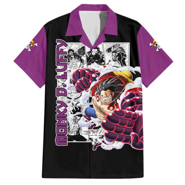 Chemise hawaïenne Luffy Gear 4 One Piece Manga Mix Anime - Maison Otaku