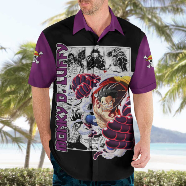 Chemise hawaïenne Luffy Gear 4 One Piece Manga Mix Anime - Maison Otaku – Image 3