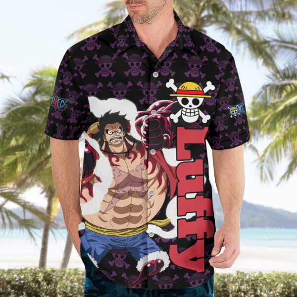 Chemise hawaïenne Luffy Gear 4 One Piece motif Mix Anime - Maison Otaku – Image 3