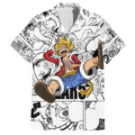 Chemise hawaïenne Luffy Gear 5 éveil One Piece Anime Mix – Maison Otaku
