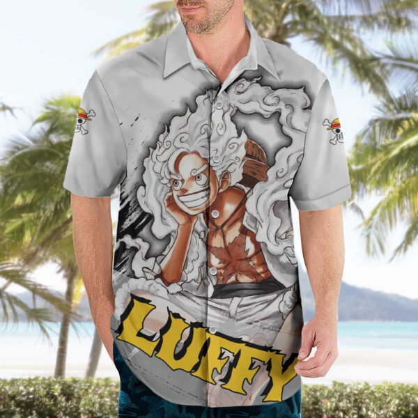 Chemise hawaïenne Luffy Gear 5 One Piece Anime - Maison Otaku – Image 3