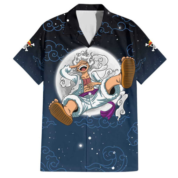 Chemise hawaïenne Luffy Gear 5 V2 One Piece Anime - Maison Otaku