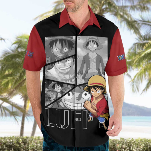 Chemise hawaïenne Luffy One Piece Manga Mix Anime - Maison Otaku – Image 3
