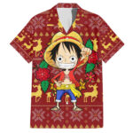 Chemise hawaïenne Luffy One Piece Noël Mix Anime – Maison Otaku