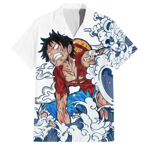 Chemise hawaïenne Luffy One Piece motif japonais Mix Anime - Maison Otaku