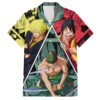 Chemise hawaïenne Luffy Sanji Zoro One Piece Anime - Maison Otaku