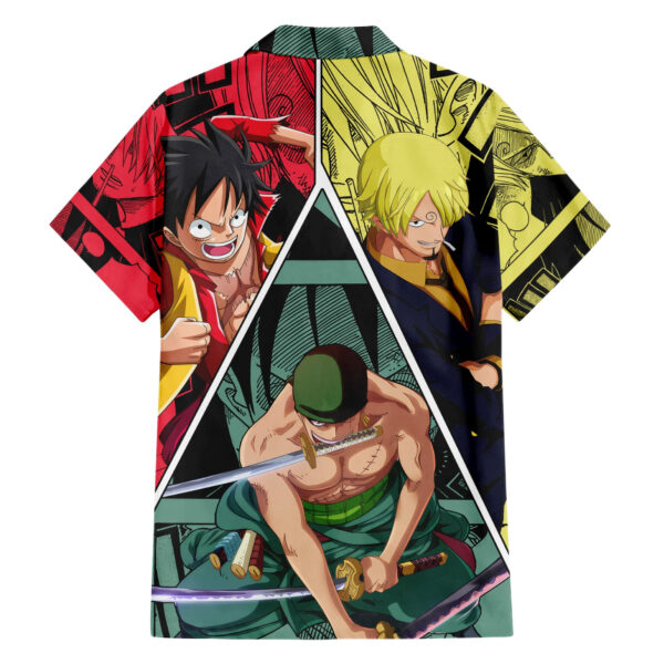 Chemise hawaïenne Luffy Sanji Zoro One Piece Anime - Maison Otaku – Image 2