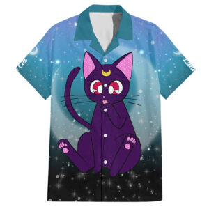 Chemise hawaïenne Luna Chat Sailor Moon - Maison Otaku