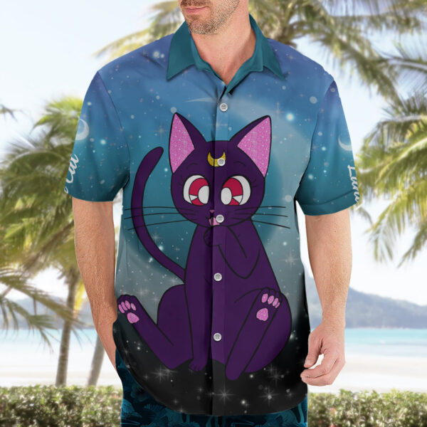 Chemise hawaïenne Luna Chat Sailor Moon - Maison Otaku – Image 3