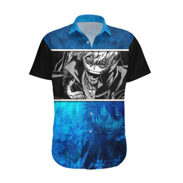 Chemise hawaïenne Dabi bleu flamme My Hero Academia - Maison Otaku – Image 2