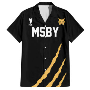 Chemise hawaïenne MSBY Atsumu Miya numéro 13 Haikyuu Uniforme Anime - Maison Otaku