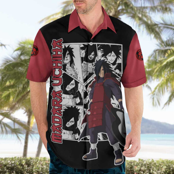 Chemise hawaïenne Madara Uchiha Naruto Manga Mix - Maison Otaku – Image 3