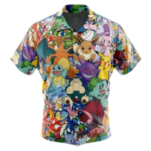 Chemise hawaïenne Créatures Magiques Pokémon - Maison Otaku