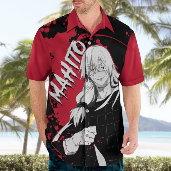 Chemise hawaïenne Mahito Jujutsu Kaisen style manga - Maison Otaku – Image 3