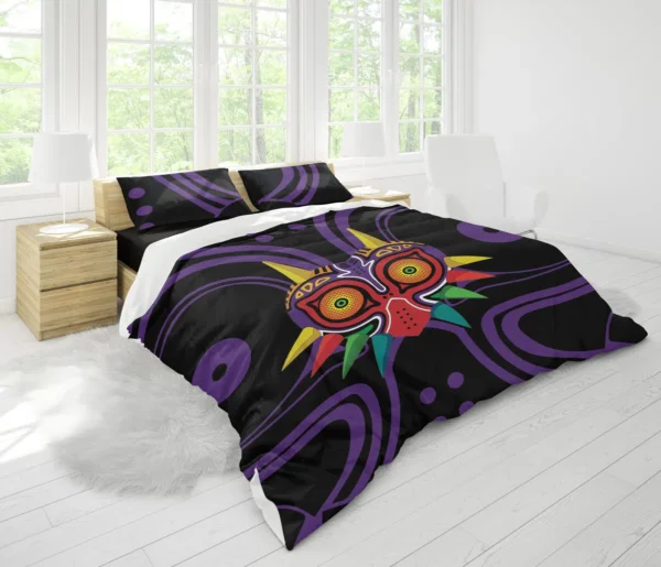 Housse De Couette Majora’s Mask The Legend of Zelda Parure de lit Ensemble De Literie – Image 2