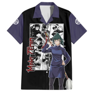 Chemise hawaïenne Maki Zenin Jujutsu Kaisen Manga Mix - Maison Otaku