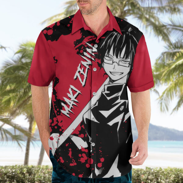 Chemise hawaïenne Maki Zenin Jujutsu Kaisen style manga - Maison Otaku – Image 3
