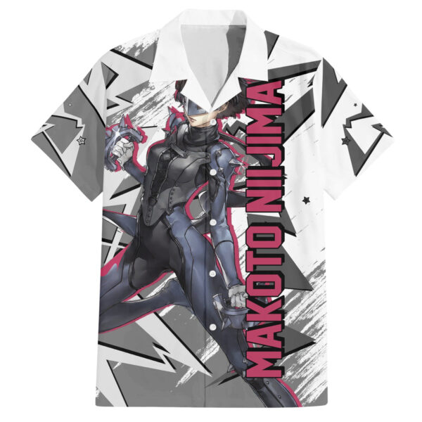 Chemise hawaïenne Makoto Niijima Persona style cyber Mix - Maison Otaku