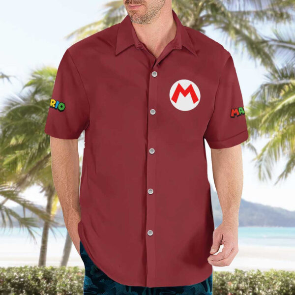 Chemise hawaïenne Mario Bros 3D Manga Mix Anime - Maison Otaku – Image 3