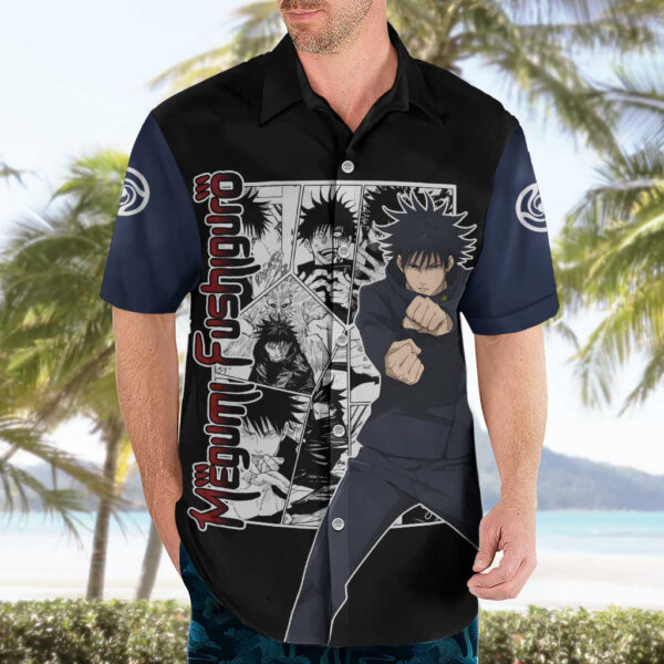 Chemise hawaïenne Megumi Fushiguro Jujutsu Kaisen Manga Mix - Maison Otaku – Image 3