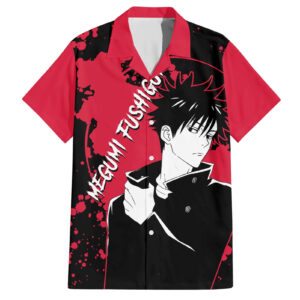 Chemise hawaïenne Megumi Fushiguro Jujutsu Kaisen style manga - Maison Otaku