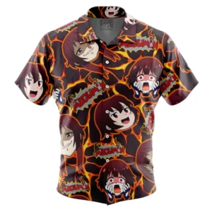 Chemise hawaïenne Visage Fier Megumin Konosuba - Maison Otaku
