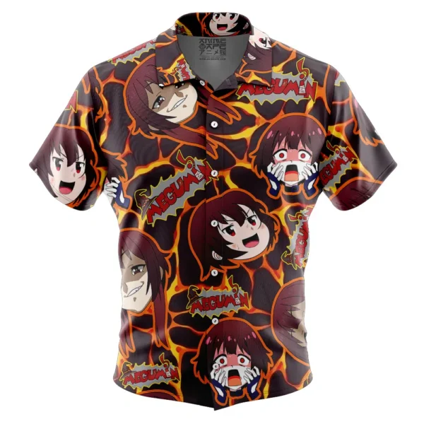 Chemise hawaïenne Visage Fier Megumin Konosuba - Maison Otaku