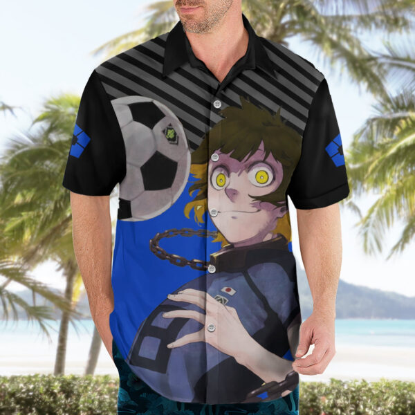 Chemise hawaïenne Meguru Bachira Blue Lock Anime - Maison Otaku – Image 3