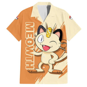 Chemise hawaïenne Miaouss Pokémon Anime - Maison Otaku