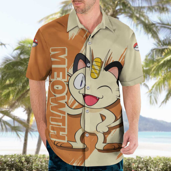 Chemise hawaïenne Miaouss Pokémon Anime - Maison Otaku – Image 3
