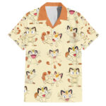 Chemise hawaïenne Miaouss Pokémon motif stylisé – Maison Otaku