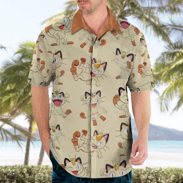 Chemise hawaïenne Miaouss Pokémon motif stylisé - Maison Otaku – Image 3
