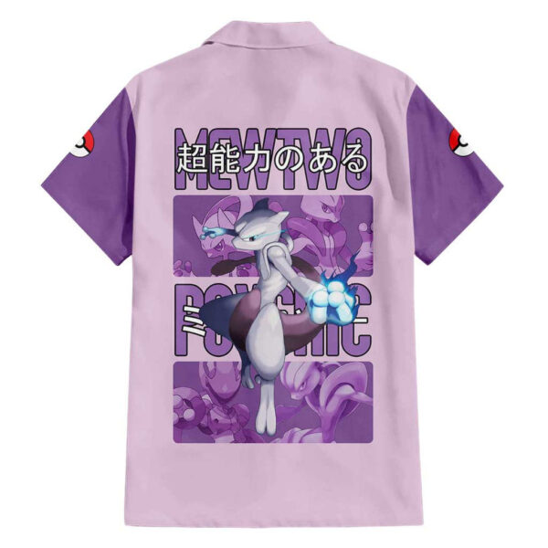 Chemise hawaïenne Mewtwo Pokémon Anime - Maison Otaku – Image 2