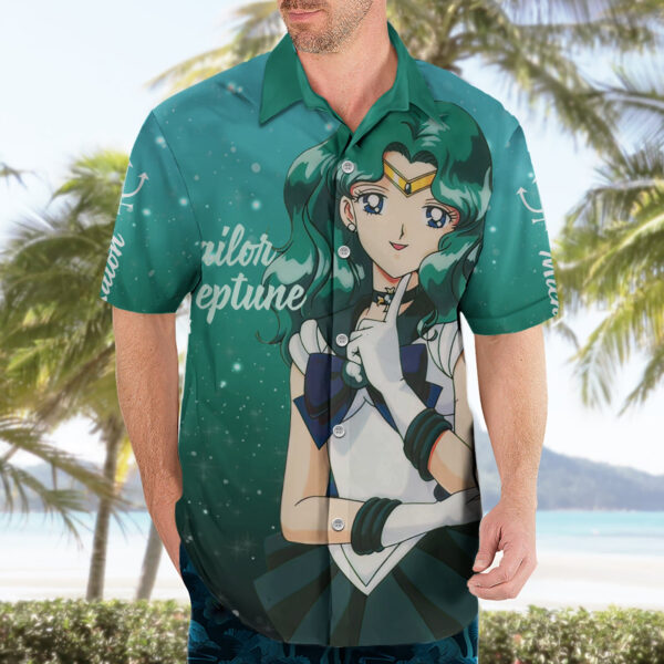 Chemise hawaïenne Michiru Kaioh Sailor Neptune Sailor Moon - Maison Otaku – Image 3