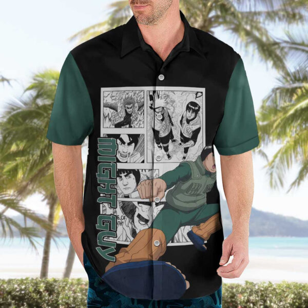 Chemise hawaïenne Might Guy Naruto Manga Mix - Maison Otaku – Image 3