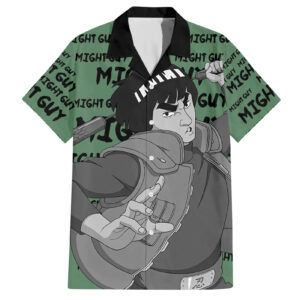 Chemise hawaïenne Might Guy style manga - Maison Otaku