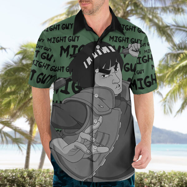 Chemise hawaïenne Might Guy style manga - Maison Otaku – Image 3