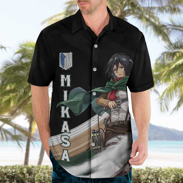 Chemise hawaïenne Mikasa Ackerman L’Attaque des Titans - Maison Otaku – Image 3