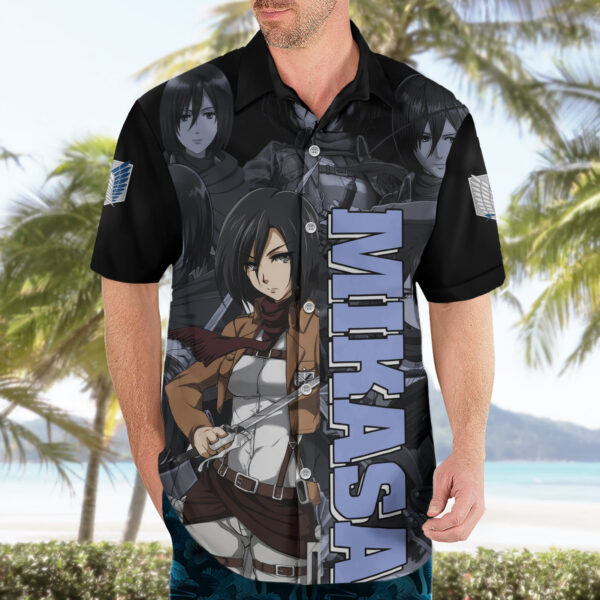 Chemise hawaïenne Mikasa Ackerman L’Attaque des Titans Manga Mix - Maison Otaku – Image 3