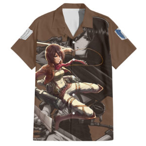 Chemise hawaïenne Mikasa Ackerman L’Attaque des Titans - Maison Otaku