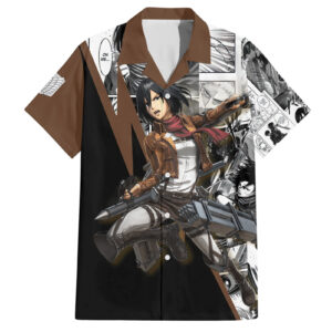 Chemise hawaïenne Mikasa Ackerman style manga - Maison Otaku