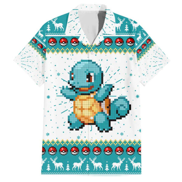 Chemise hawaïenne Mimikyu Pokémon Noël pixel - Maison Otaku