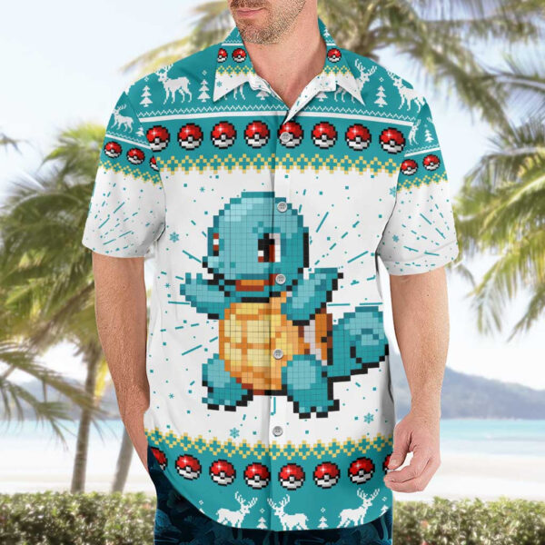 Chemise hawaïenne Mimikyu Pokémon Noël pixel - Maison Otaku – Image 3