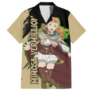 Chemise hawaïenne Mimosa Vermillion Golden Dawn - Maison Otaku