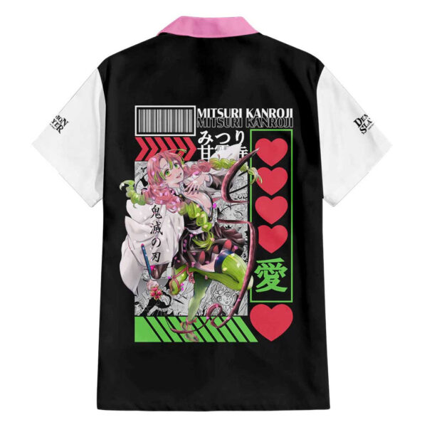 Chemise hawaïenne Mitsuri Kanroji Kimetsu no Yaiba Anime - Maison Otaku – Image 2